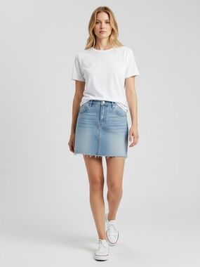 Sadie & Sage Denim Jean Skirt Light Blue Size Small